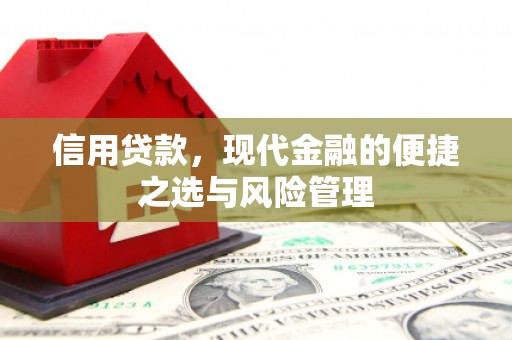 富民信用贷款，现代金融的便捷之选与风险管理
