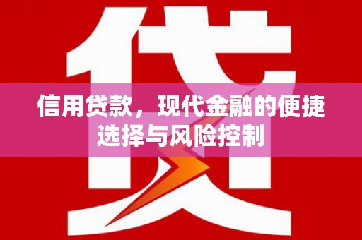 富民信用贷款，现代金融的便捷选择与风险控制