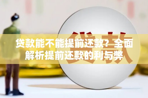 富民贷款能不能提前还款？全面解析提前还款的利与弊