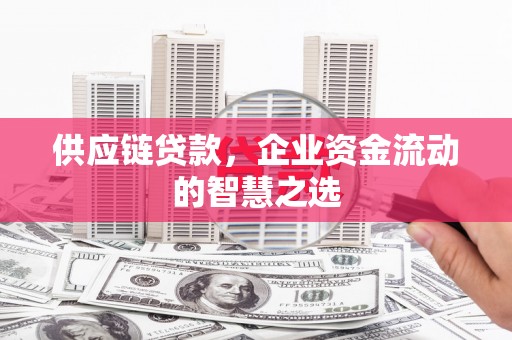 富民供应链贷款，企业资金流动的智慧之选