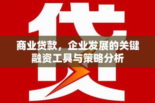 富民商业贷款，企业发展的关键融资工具与策略分析