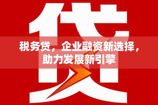 富民税务贷，企业融资新选择，助力发展新引擎