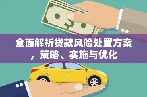 富民全面解析贷款风险处置方案，策略、实施与优化