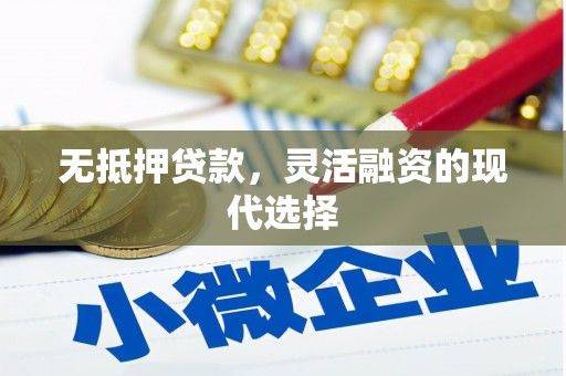 富民无抵押贷款，灵活融资的现代选择