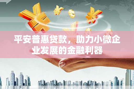 富民平安普惠贷款，助力小微企业发展的金融利器