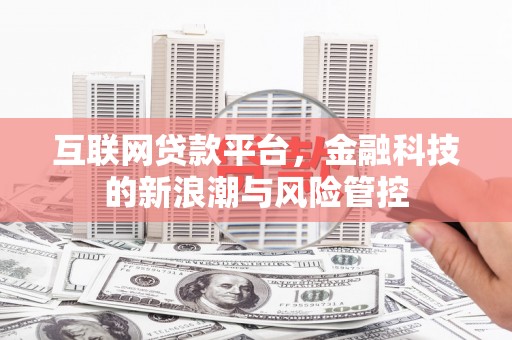 富民互联网贷款平台，金融科技的新浪潮与风险管控