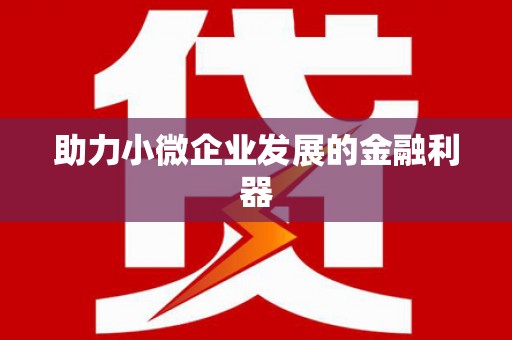 富民助力小微企业发展的金融利器